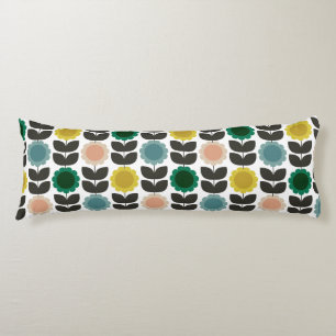 Mid-Century-Modern farbige Retro-Groovy-Blumen Seitenschläferkissen