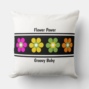 Mid Century Modern Flower Power Kissen