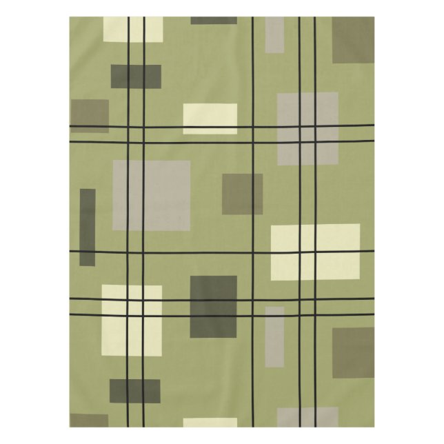 Mid Century Modern Geometric 18 Tischdecke (Vorderseite)