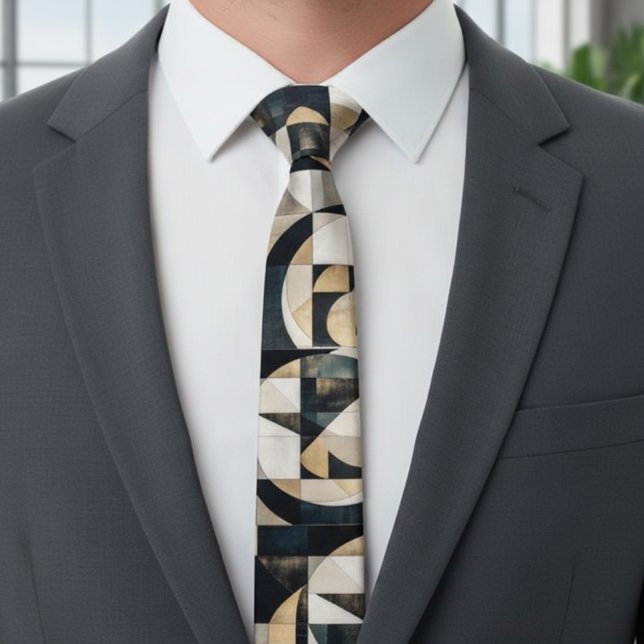 Mid-century Modern Geometric Neck Tie Krawatte (Von Creator hochgeladen)