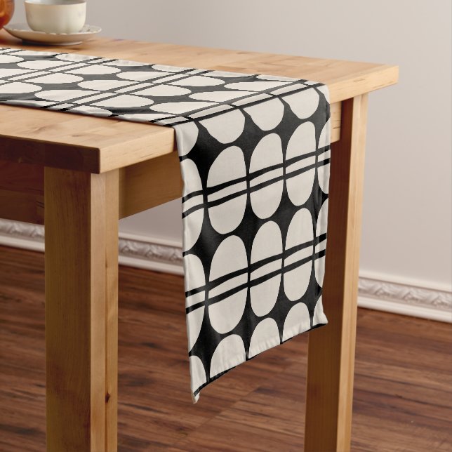 Mid Century Modern Geometric Pattern Kurzer Tischläufer (Beispiel)