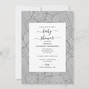 Mid Century Modern Geometrischer Bogen Baby Shower Einladung