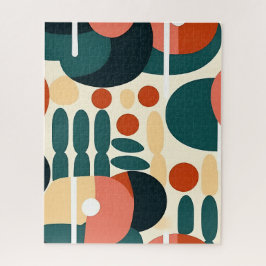 Mid Century Modern Geometrisches Abstrakt Familie Puzzle