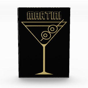 Mid Century Modern Gold 2 Olive Martini Fotoblock