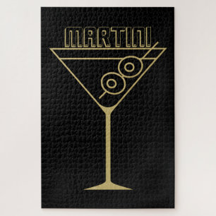 Mid Century Modern Gold 2 Oliven-Martini Puzzle