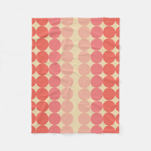 Mid Century Modern Grapefruit-Ellipse Fleecedecke