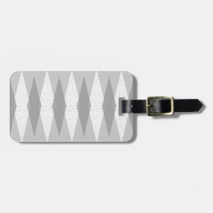 Mid Century Modern Grauer Argyle-Gepäckanhänger Gepäckanhänger