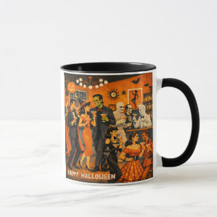 Mid Century Modern Halloween Martini-Party Tasse
