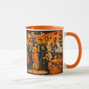 Mid Century Modern Halloween Martini-Party Tasse
