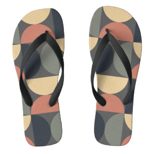 Mid Century Modern Holzkohle Lachs Flip Flops