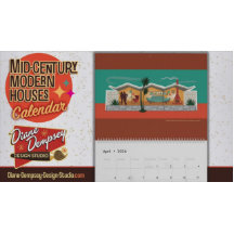 Mid-Century Modern Houses Calendar - Large