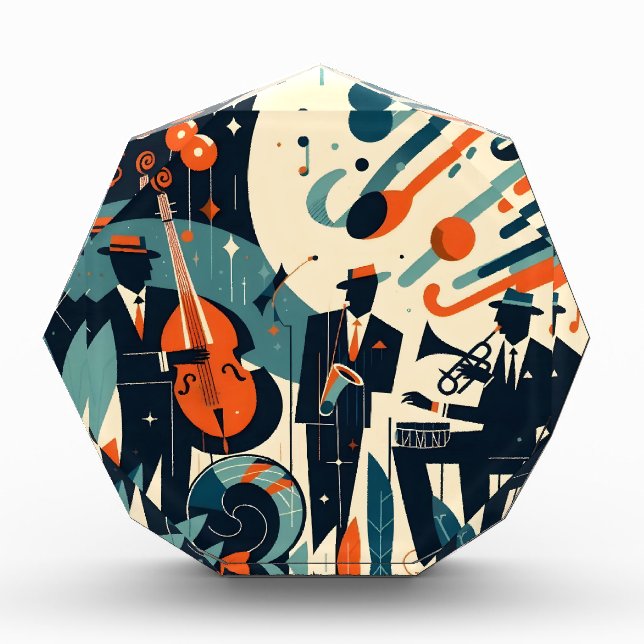 Mid Century Modern Jazz Age Trio Fotoblock (Vorderseite)