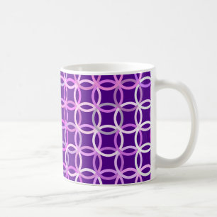 Mid-Century Modern Kreise, Amethyst und Orchidee Tasse