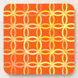 Mid-Century Modern Kreise, Mandarinorange Getränkeuntersetzer