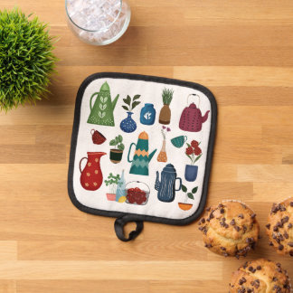 Mid-Century-Modern-Küchencharme Topflappen