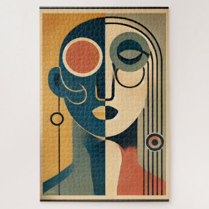 Mid-Century-Modern-Kunst Abstract Nonkonformistisc Puzzle