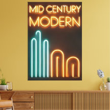 Mid-Century-Modern-Kunst Neon-Schild Design