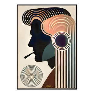 Mid-Century-Modern-Kunstbetrachtung Fotodruck