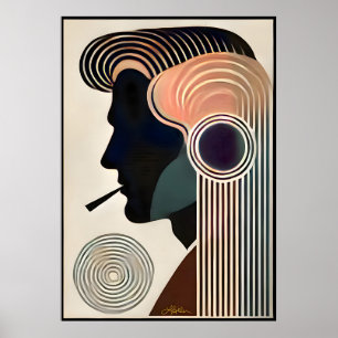Mid Century Modern Kunstbetrachtung Poster