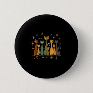 Mid-Century-Modern-Look Atomic Age 50er 60er Katze Button