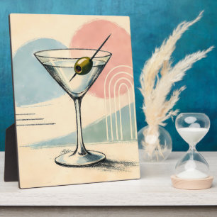 Mid Century Modern Martini Pastell Minimalistische Fotoplatte