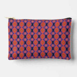 Mid Century Modern Maximalist Schwarz Orange Lila Zubehörtasche