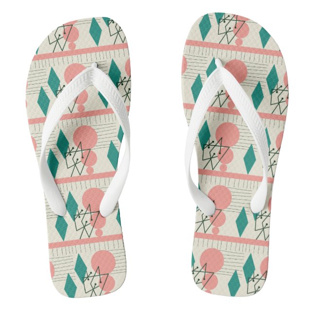 MID CENTURY MODERN Muster Flip Flops (Fußbett)
