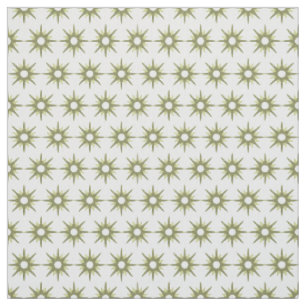 Mid-Century-Modern-Muster in grüner Sternform Stoff
