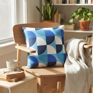 Mid-Century-Modern-Navy-Bauhaus-Geometrie Kissen
