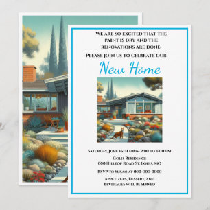 Mid Century Modern Neue Heimat Haus-Einweihung Einladung