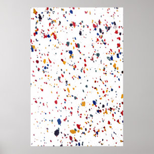 Mid Century Modern Paint Splatters Poster