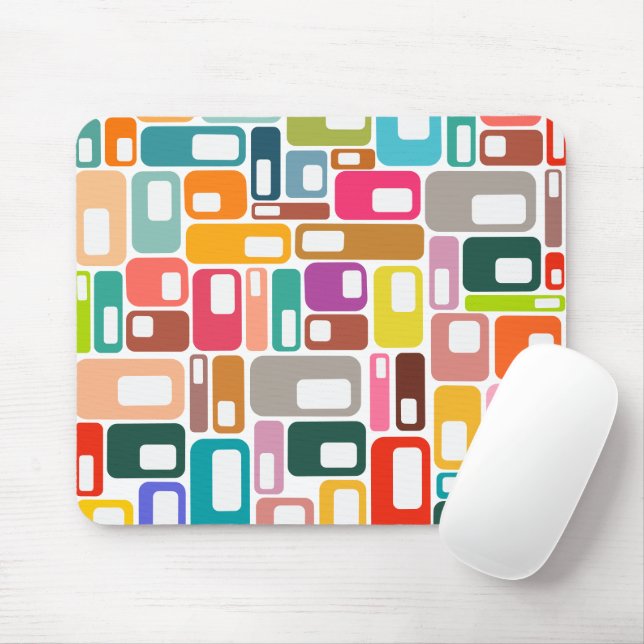 Mid-Century Modern Pattern Mousepad (Mit Mouse)