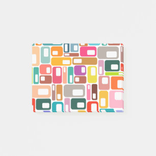Mid-Century Modern Pattern Post-it Klebezettel