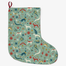 Mid-Century Modern Pet Christmas Stocking