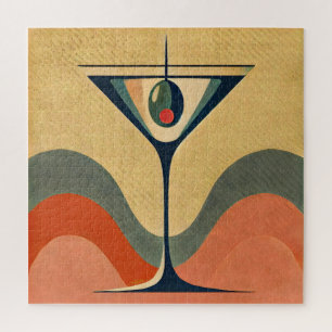 Mid Century Modern "Pfefferschoten-Oliven-Martini- Puzzle