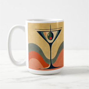 Mid Century Modern "Piment-Oliven-Martini-Welle" Kaffeetasse