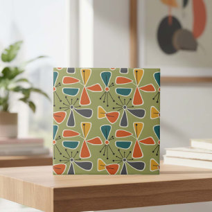 Mid-Century Modern Pinwheel Abstract #10 ID1224 Fliese