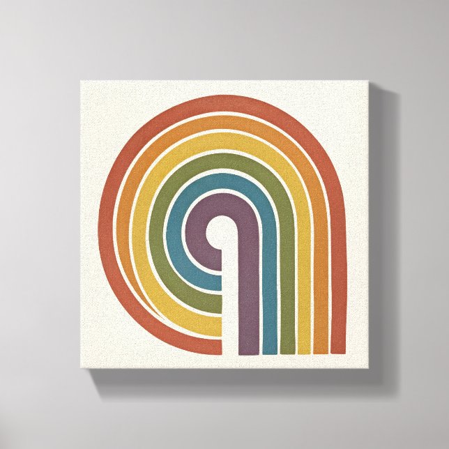 Mid-Century Modern Pride-Quadrat Leinwanddruck (Vorderseite)