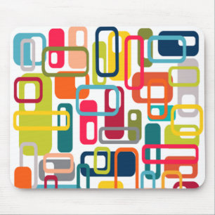 Mid-century Modern Rectangles Mousepad