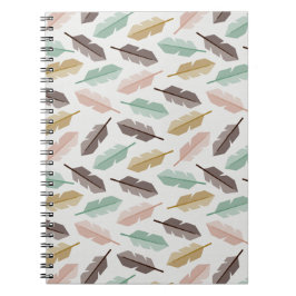 Mid-Century Modern Retro Feathers Notizblock