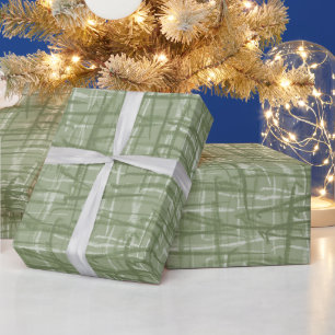 Mid Century Modern Retro Linienmuster Geschenkpapier
