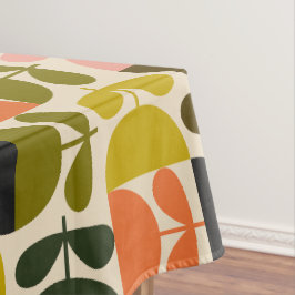 Mid‑century modern- Retro Scandinavian Flowers Tischdecke