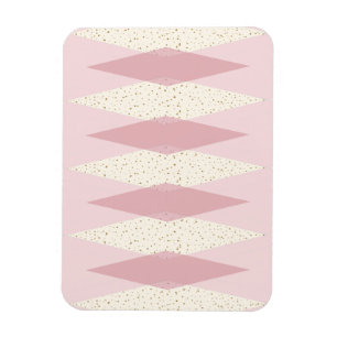 Mid Century Modern Rosa Argyle Flexmagnet Magnet