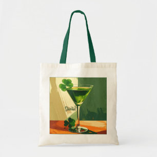 Mid Century Modern Shamrock Martini Sláinte! Tragetasche