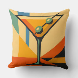 Mid Century Modern Sonnenaufgang Bauhaus Martini Kissen