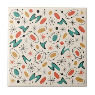 Mid-Century-Modern-Sonnenstrahl-Muster Fliese