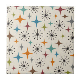 Mid-Century-Modern-Sonnenstrahl-Muster Fliese