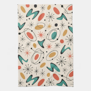 Mid-Century-Modern-Sonnenstrahl-Muster Geschirrtuch