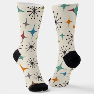 Mid-Century-Modern-Sonnenstrahl-Muster Socken