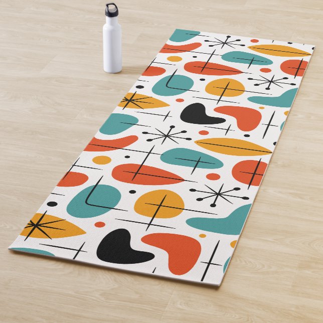 Mid-Century-Modern-Sonnenstrahl-Muster Yogamatte (Beispiel)